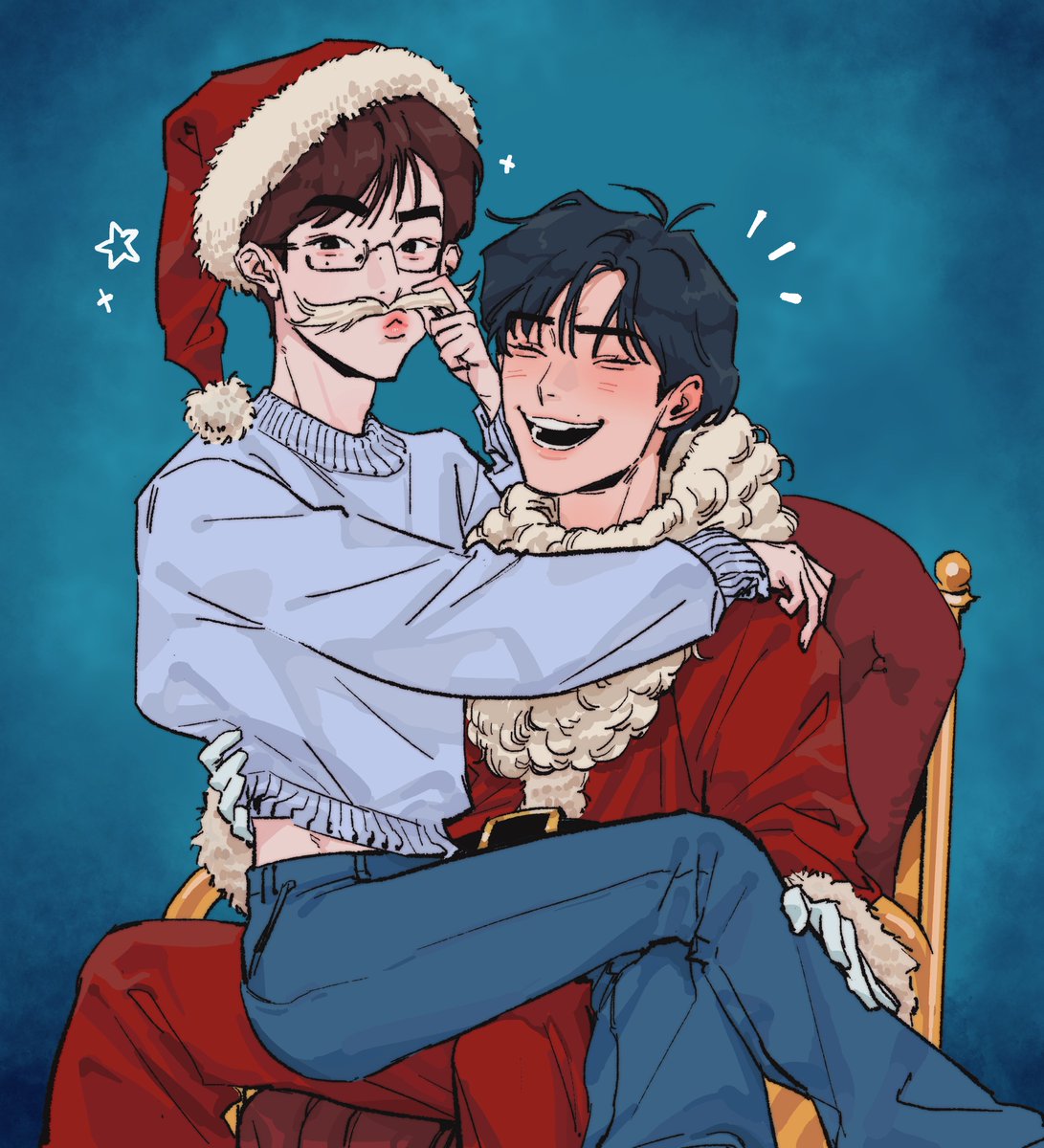 daisyhaos's tweet image. silly santa haobin photo for @redbuua  !! a little late but happy holidays + happy new year☺️🤲🎁❤️
 
#ZB1SecretSanta2025