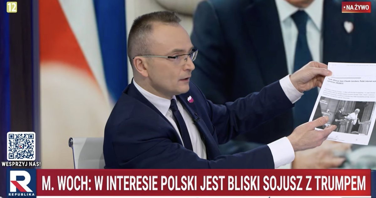#GośćDzisiaj | <a href="/MarekWoch2/">dr n. pr. Marek Woch</a>: jeżeli mamy premiera, który wymierza „pistolecik” z palców w prezydenta Trumpa, to ja, jako prezydent Trump, ma mieć partnera w rządzie naszego kraju. Tusk i Trzaskowski mówili, że w Europie trzeba budować sojusze. Jak te sojusze wyglądają, to już też
