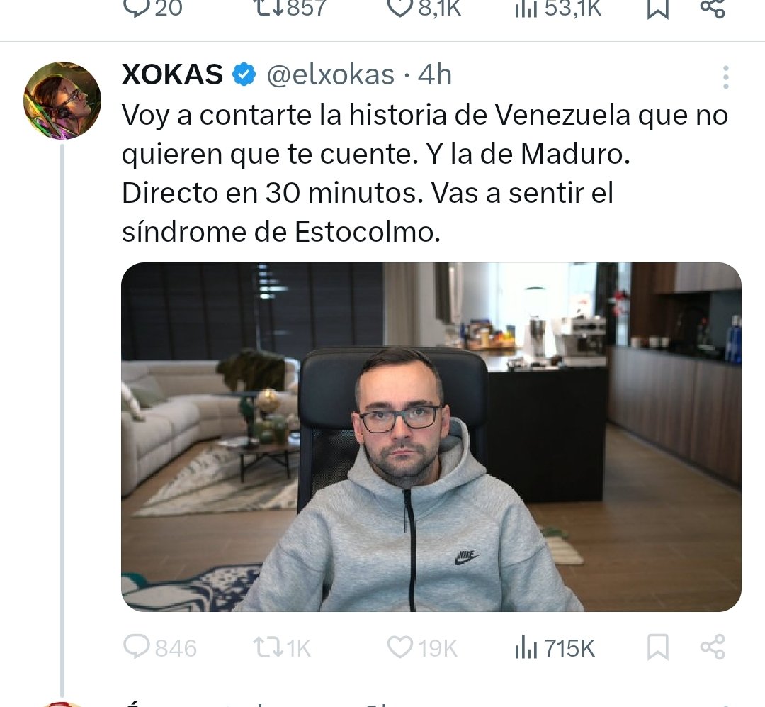 Spoiler. No tenía ni idea de la historia política de Venezuela hasta esta mañana, cuando ha visto un par de Tik Toks. Lo del síndrome del impostor no va con él 🤣🤣🤣🤣