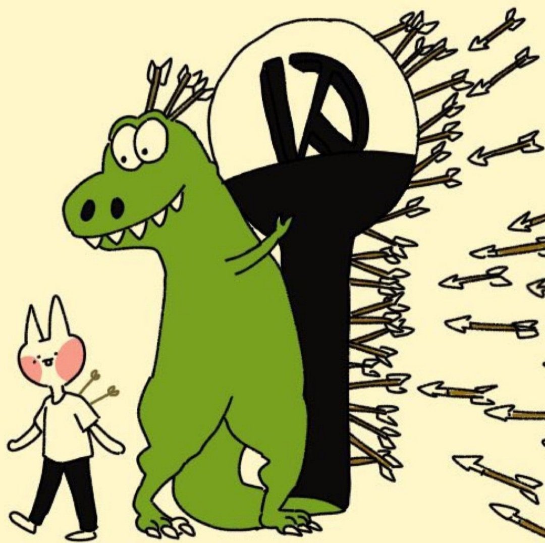 ema_k_here's tweet image. Todo esto del dino me hace acordar a los memes graciosos que salieron cuando Daniel nos comparó con el T rex 🤣