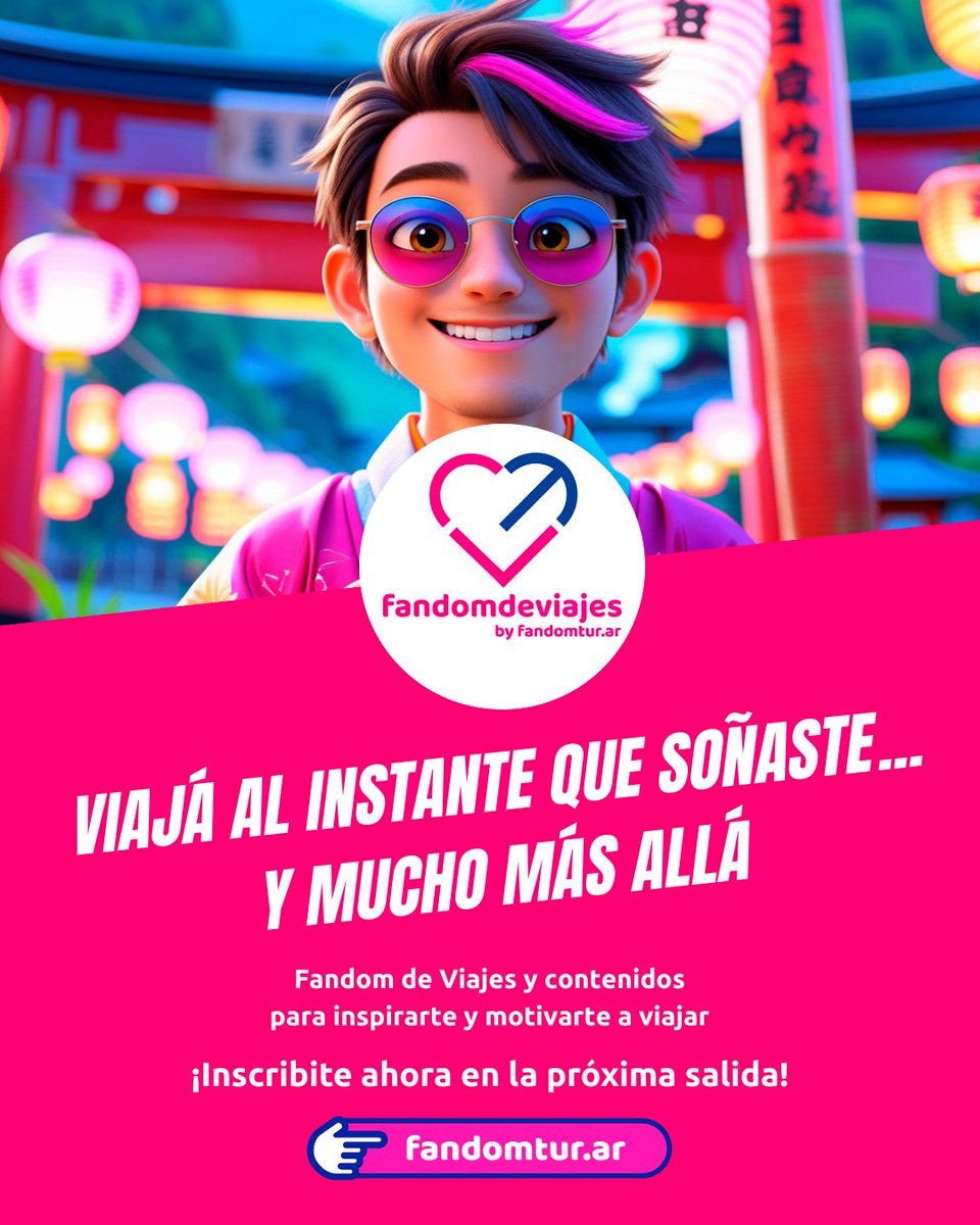 fandomdeviajes's tweet image. 🐼En 2026 llegan nuestros Viajes Temáticos, Viajes Grupales, Circuitos Fabulosos, Deportes y Espectáculos.

✅ Sumate y consulta por tu próxima Salida Grupal en 👍@fandomtur y en nuestra Tienda Online 📲Fandomtur.ar