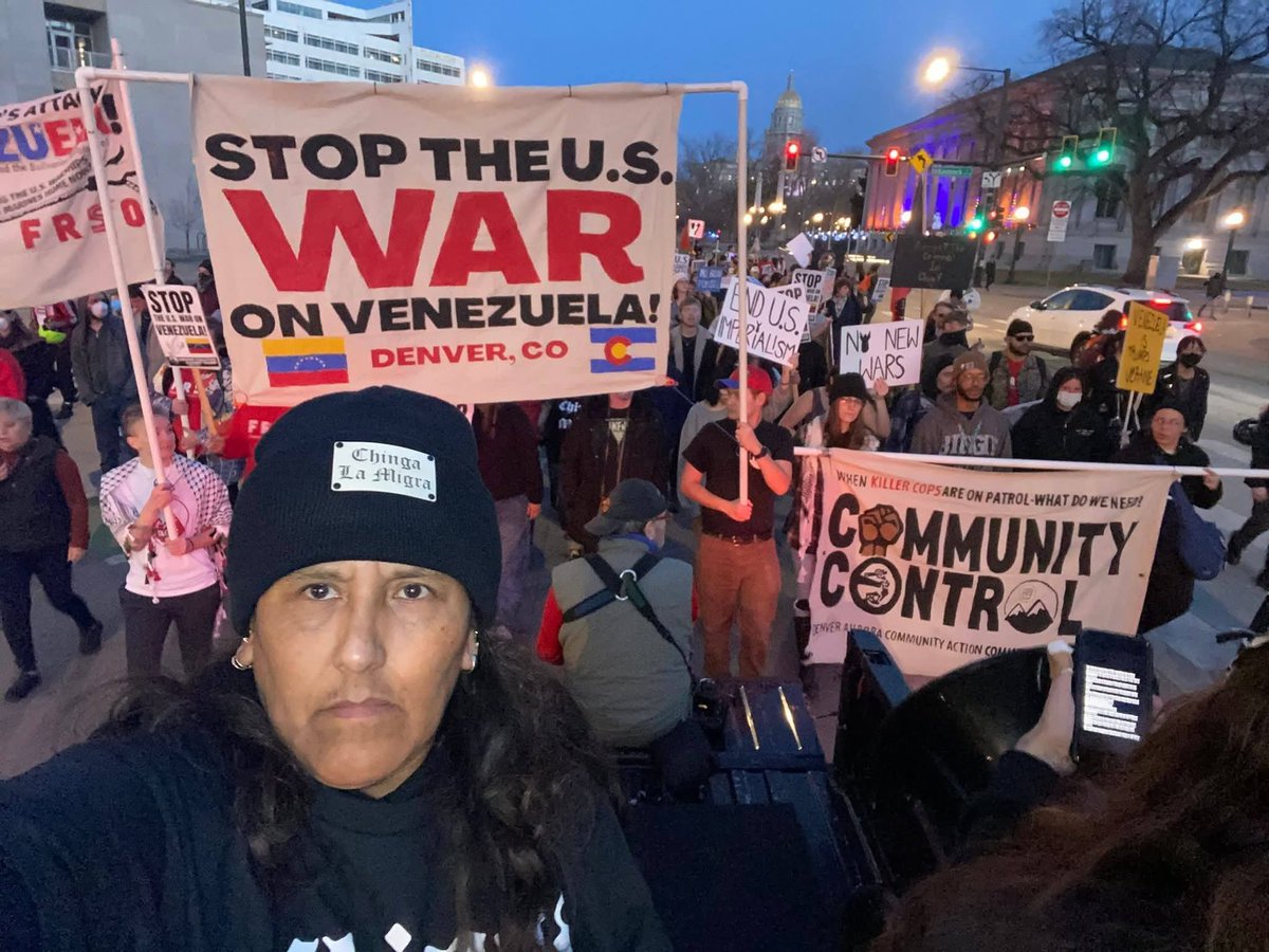 jeffhunt's tweet image. From the ICE detention facility back to the streets she goes to protest. Jeanette Vizguerra has had a valid deportation order since 2013.