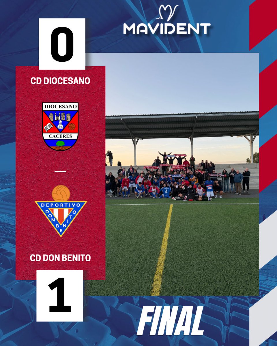 FINAL DEL ENCUENTRO| 

CD Diocesano 0️⃣ - 1️⃣ CD Don Benito

¡¡VICTORIAAAAAAAAAAAAAA DEL DEPORRRRR!! 

Primer +3 del conjunto de José Carlos Prieto para seguir en lo más alto de la clasificación.

#DiocesanoDonBenito