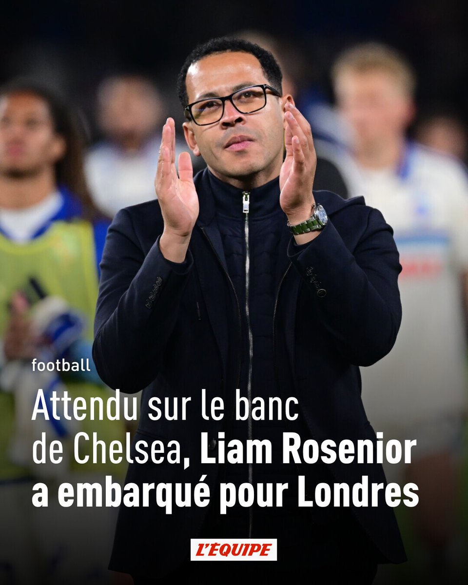 lequipe's tweet image. Liam Rosenior est attendu à Chelsea, avec qui il n'a pas encore signé son contrat, dans les prochaines heures : il a pris un vol pour Londres, depuis Strasbourg.

➡️ l.lequipe.fr/bt0