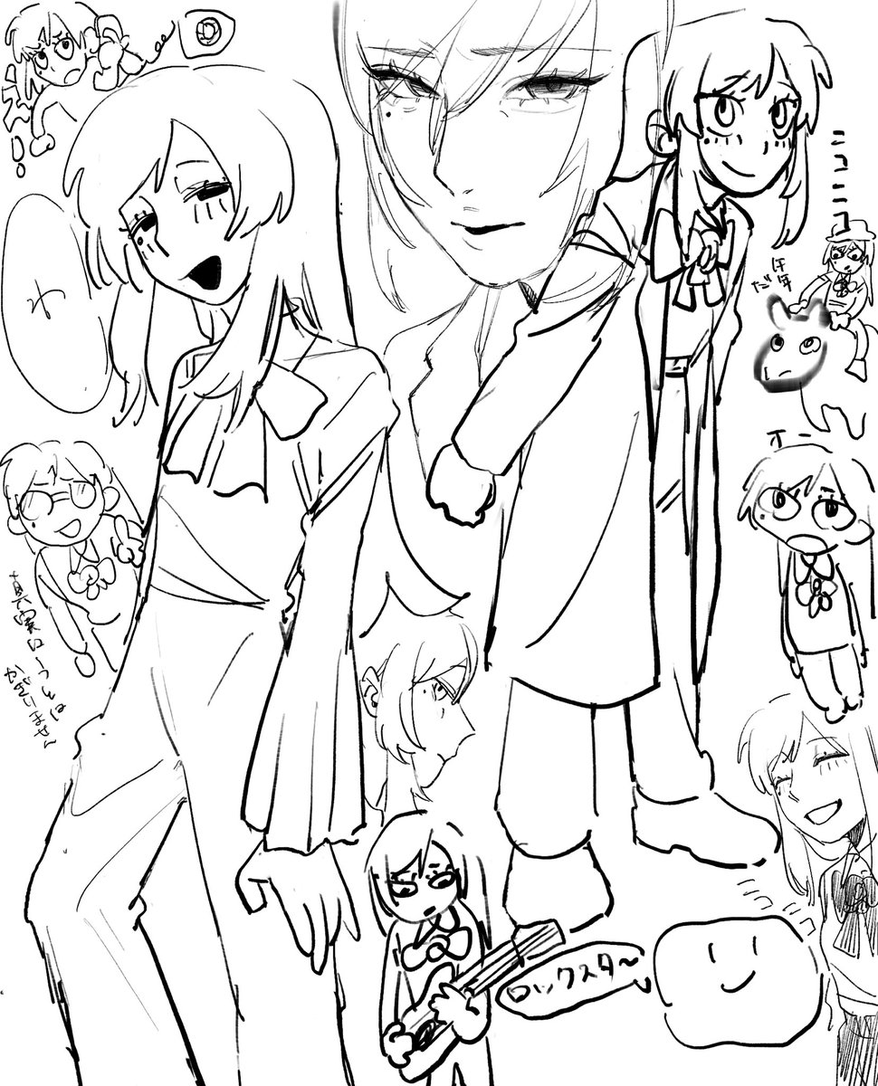 ____umumu's tweet image. 何人かで描いたみたいになった
深夜テンション
 #Adoart