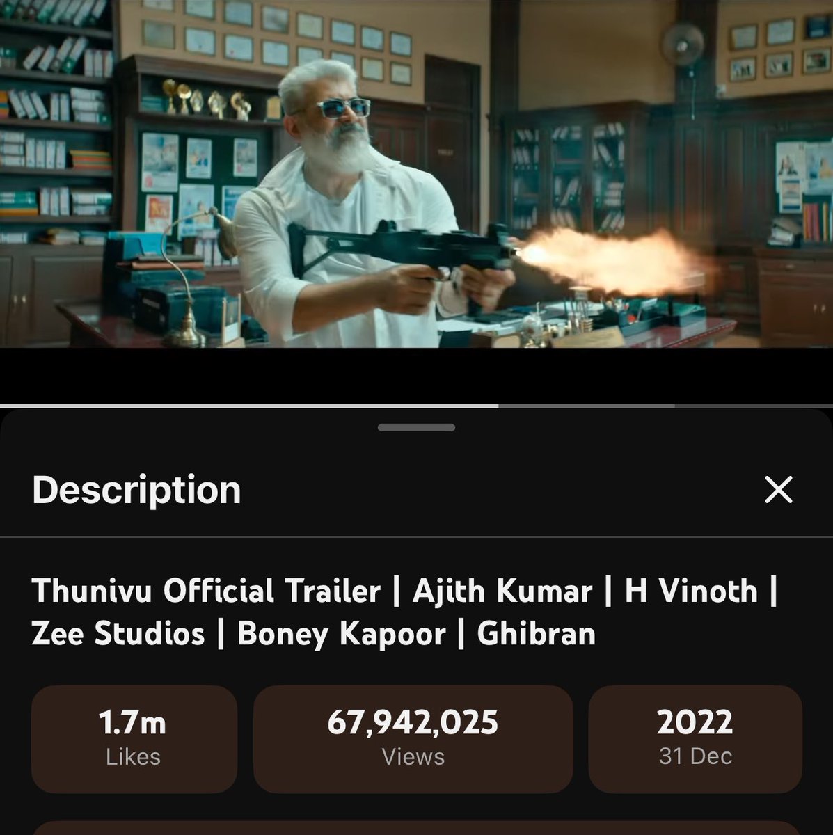 ThalaAjith_FC's tweet image. #ThunivuTrailer - 67.9MILLION ORGANIC VIEWS &amp;amp; 1.79M LIKES With 155K COMMENTS 😎🔥

நாம எல்லாம் அப்போவே அப்படி 🤞

#AK64
