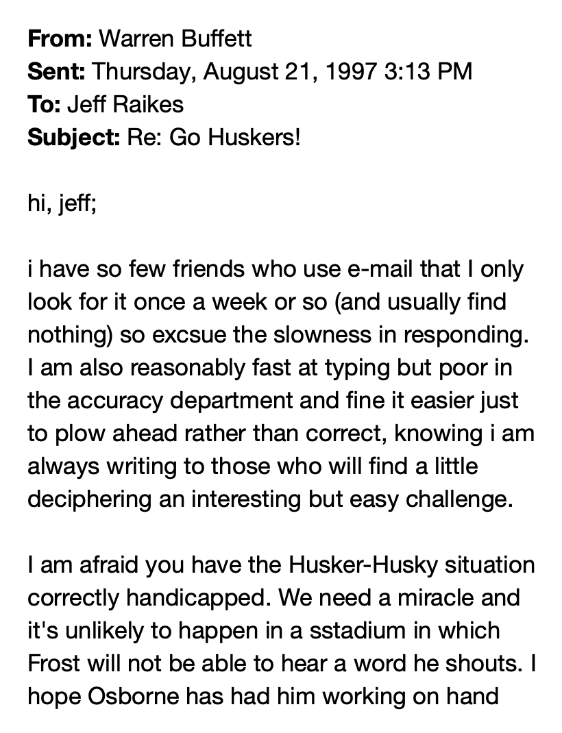 TechEmails's tweet image. Warren Buffett emails Microsoft exec

August 21, 1997