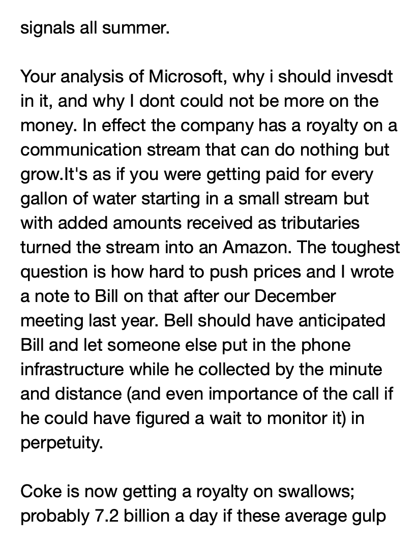 TechEmails's tweet image. Warren Buffett emails Microsoft exec

August 21, 1997