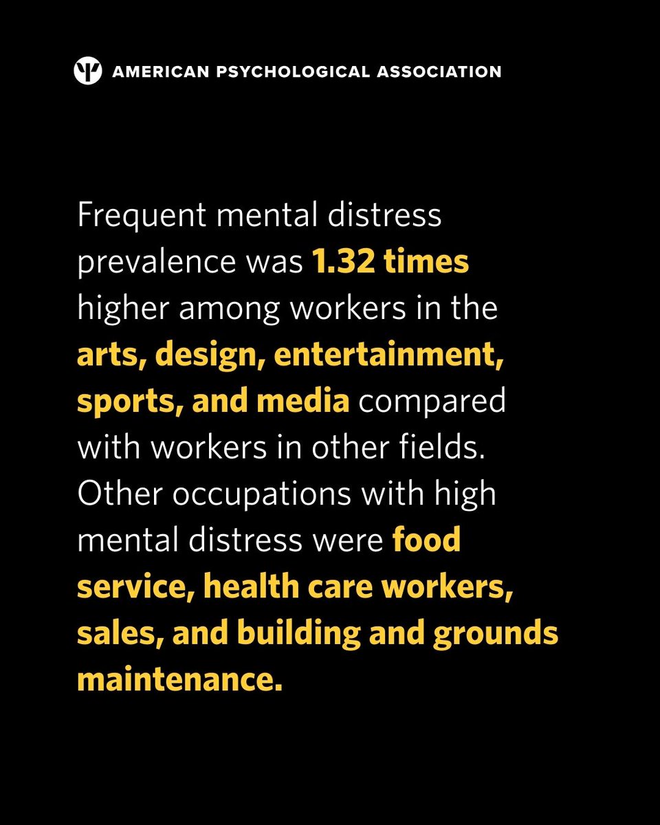 New research suggests those in certain artistic and creative professions may be more prone to depressive symptoms. 

See more highlights from recent peer-reviewed studies: at.apa.org/b5c3c1