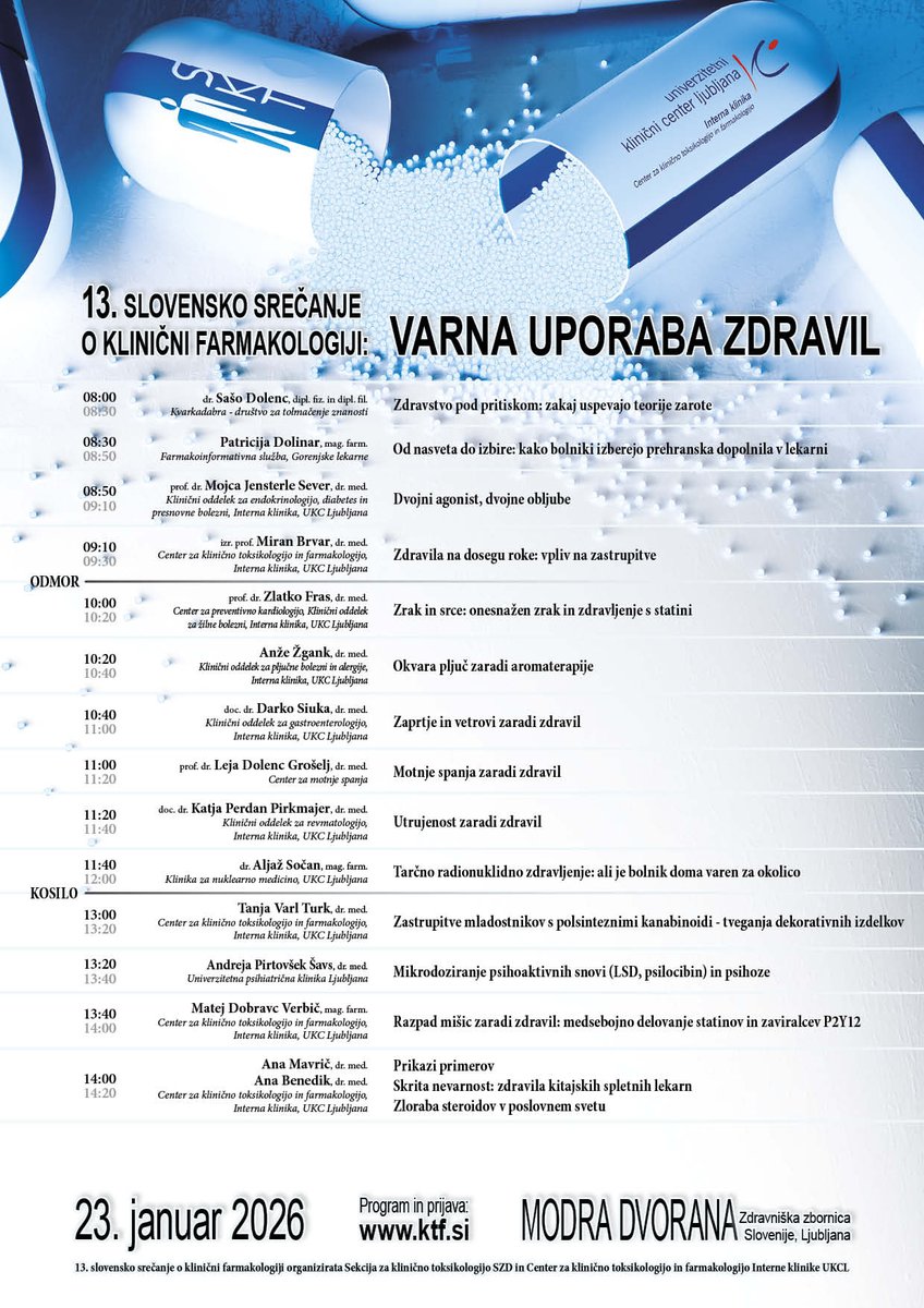 13. slovensko srečanje o klinični farmakologij (ktf.si)