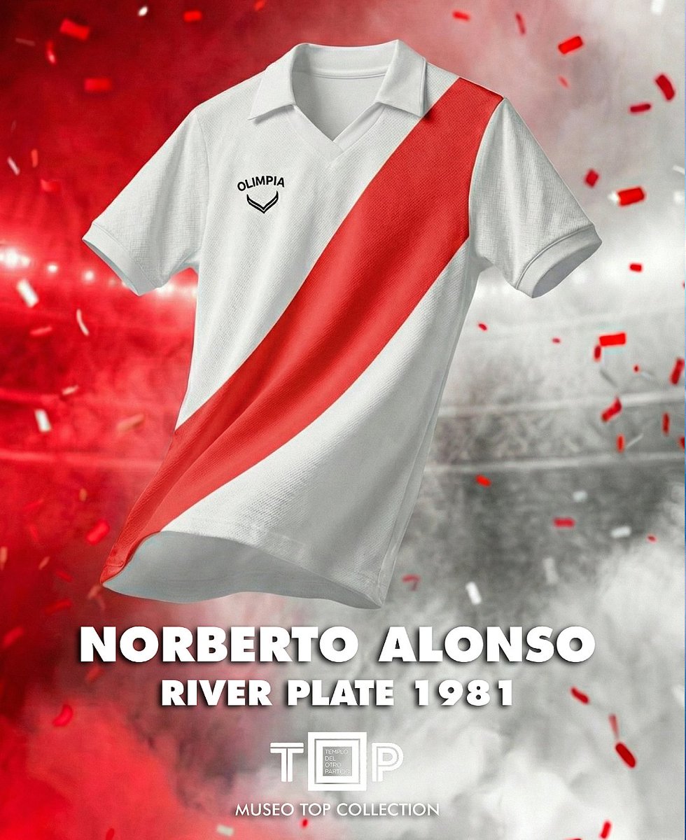MuseoTOP's tweet image. 04-01-2026. 73º cumpleaños del "Beto" Alonso: La camiseta Olimpia de River (1981) brilla en el TOP, el Museo de Marketing Deportivo de Claudio Destéfano. Historia completa en Instagram 👉 @museoTOP. Contenido: @mlopezarce #RiverPlate #BetoAlonso #CARP #MuseoTOP