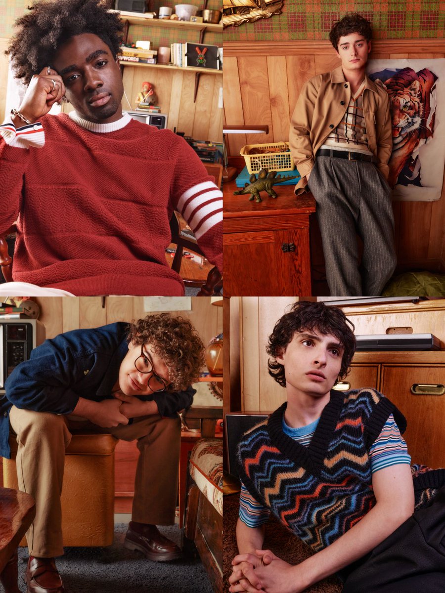Caleb McLaughlin, Noah Schnapp, Gaten Matarazzo, and Finn Wolfhard for Stranger Things 🙃❤️