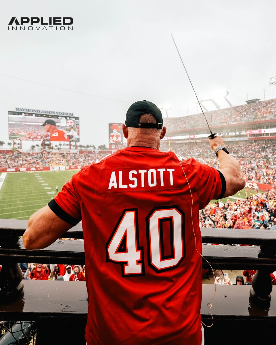 Buccaneers's tweet image. Closing out the regular season with @40MikeAlstott as our Captain of the Krewe 🚂🏴‍☠️