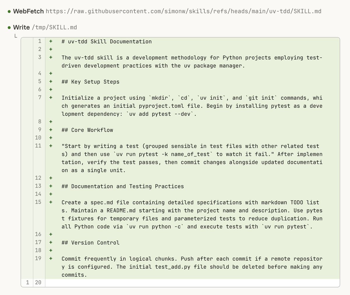 webfetch skill summary