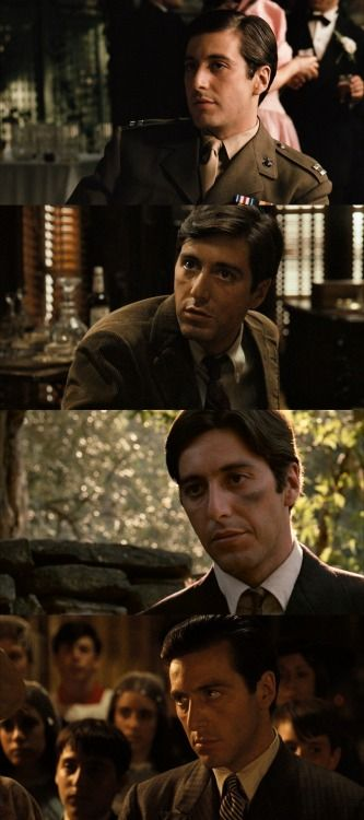 Evolution of Michael Corleone.