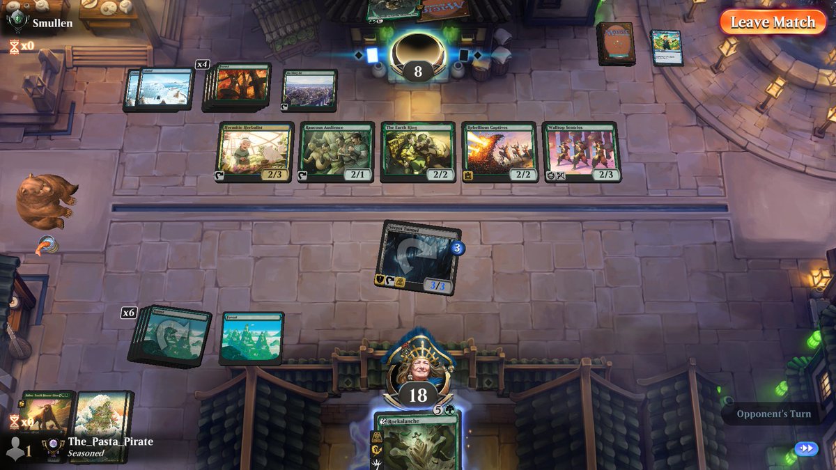 ThePastaPirate's tweet image. 🥦🏆Mono Green🏆🥦

1) 1x Secret Tunnel: deck's only rare, combos with Rockalanche for a huge unblockable beater

2) 2x Ostrich Horse: milled into Rockalanche/Tunnel combo win

3) 3x Platypus: solid defensive speed

Draft: 17lands.com/draft/192e8356…

Games: 17lands.com/details/192e83…