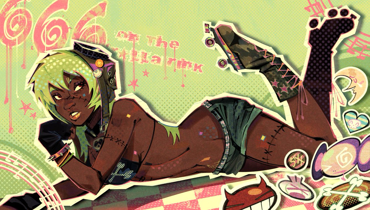 [#Reassassination] zombie gal roller derby 🩷👾