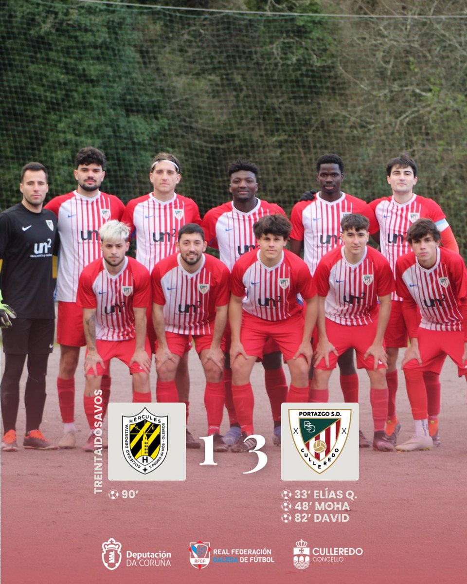 🏆 𝐂𝐥𝐚𝐬𝐢𝐟𝐢𝐜𝐚𝐝𝐨𝐬 𝐚́ 𝐬𝐞𝐠𝐮𝐢𝐧𝐭𝐞 𝐫𝐨𝐥𝐝𝐚! 

O ano comeza moi ben cunha vitoria en Anido ante o Hércules SD 

Tras o pase de eliminatoria toca pensar no seguinte compromiso de liga

#ForzaPortazgo ♥️ | #PortazgoSD
