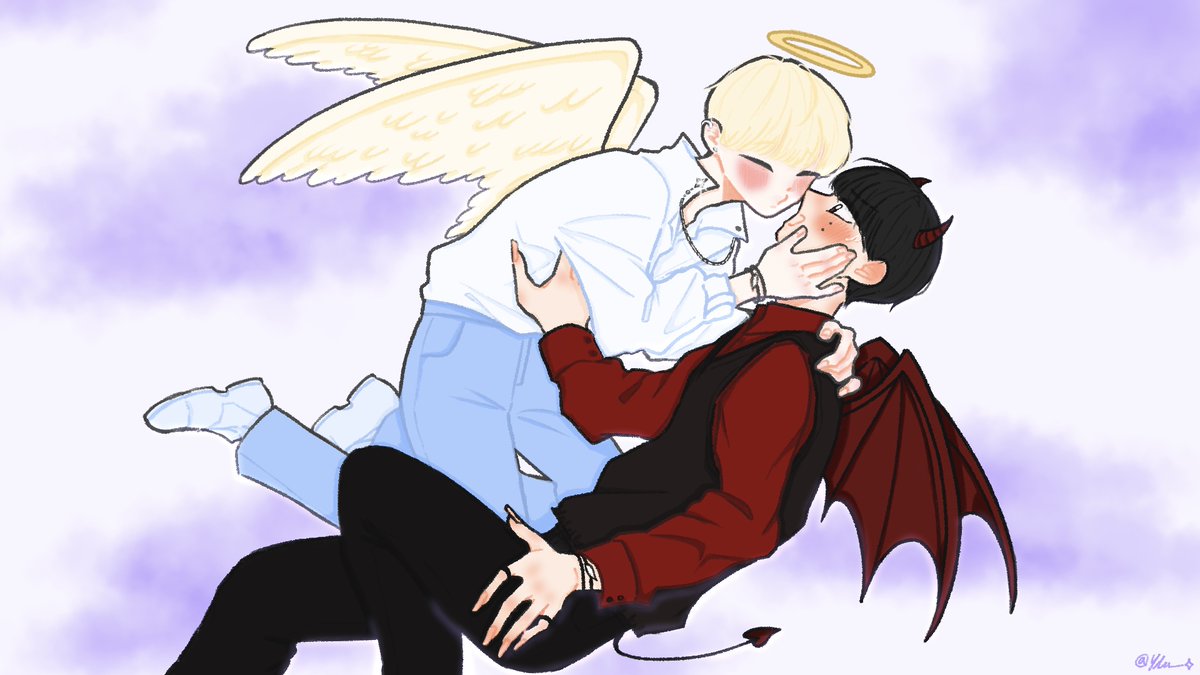 악마랑 천사
.
.
.
근데 천사가 더 들이데는 편 ଘ(  ੭`꒳´  )੭♡

#석순 #겸권