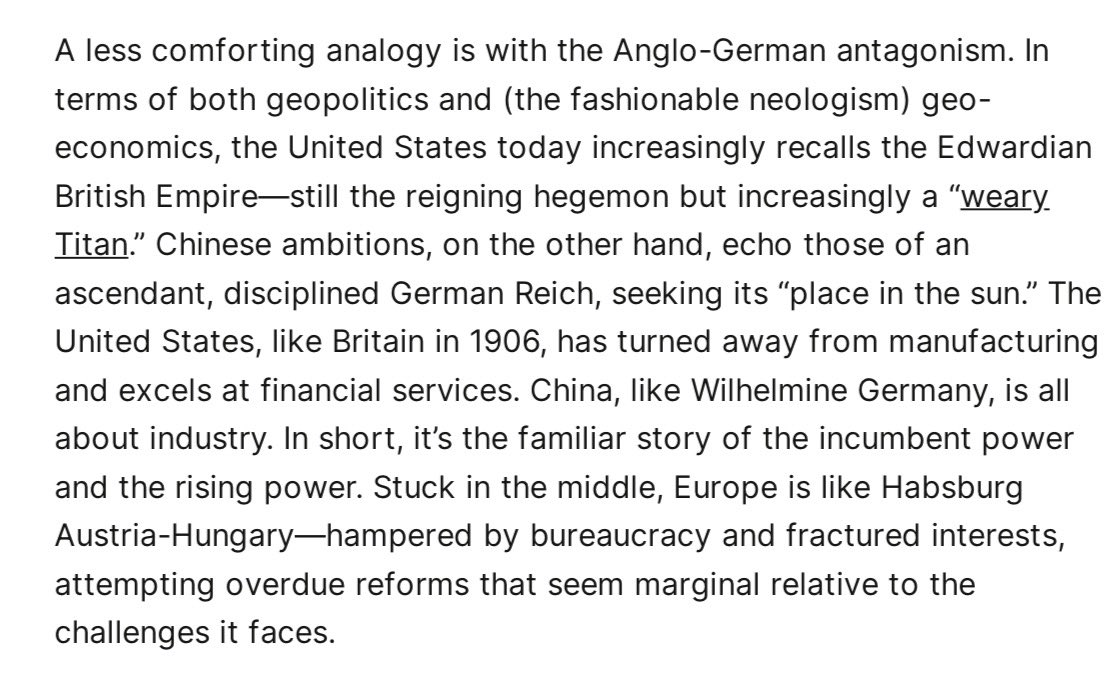 Oft sagt að sagan endurtaki sig ekki heldur “rími” … hér skemmtileg samlíking hjá <a href="/nfergus/">Niall Ferguson</a> 

thefp.com/p/niall-fergus…
