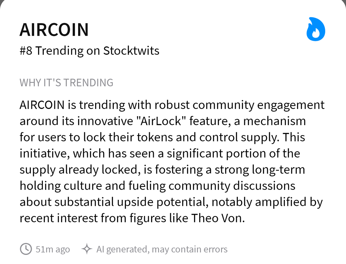 Love the <a href="/CryptotwitsHQ/">Cryptotwits</a> trending recaps!

Really quick updates. Even has the news that just came out this morning. 

Impressive work <a href="/Stocktwits/">Stocktwits</a>