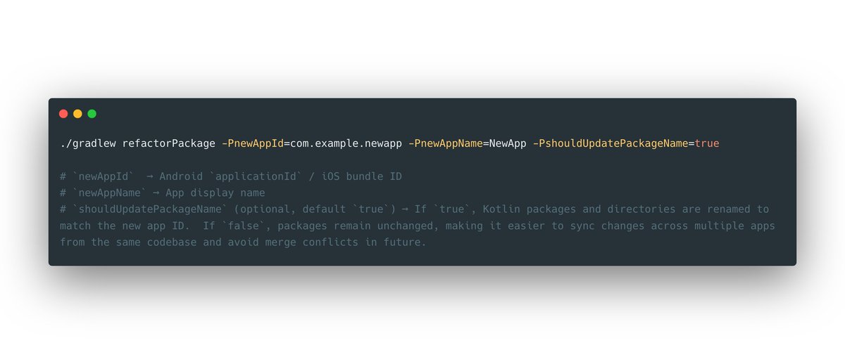 mirze_mehdi's tweet photo. One of the pain points me and KAppMaker users had when using the KAppMaker boilerplate was syncing the latest changes. Whenever something was fixed in the base project, it was a pain to sync latest updates because of all the merge conflicts caused by different package names. https://t.co/KVyXc9R5of