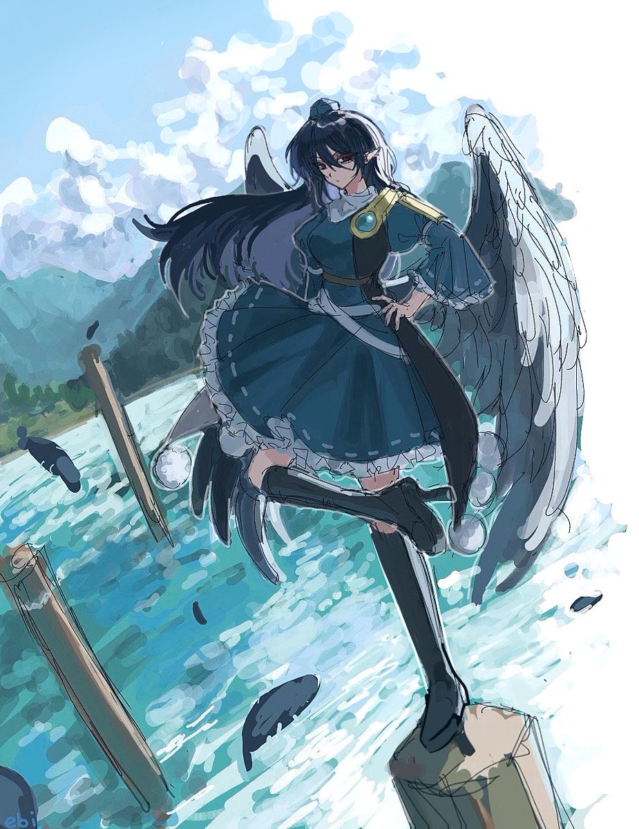 ddd_4c's tweet image. #東方Project 
絵チャ飯綱丸(背景練習)