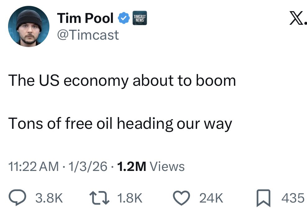 MAGA influencers are switching over Trump supporters from “war and regime change is bad” to “war and regime change will make you rich.”