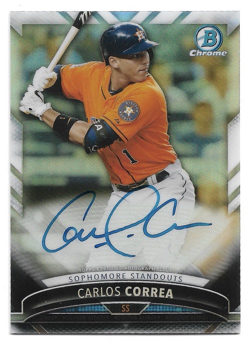 Carlos Correa /99 2016 Bowman Chrome Auto $35 BMWT