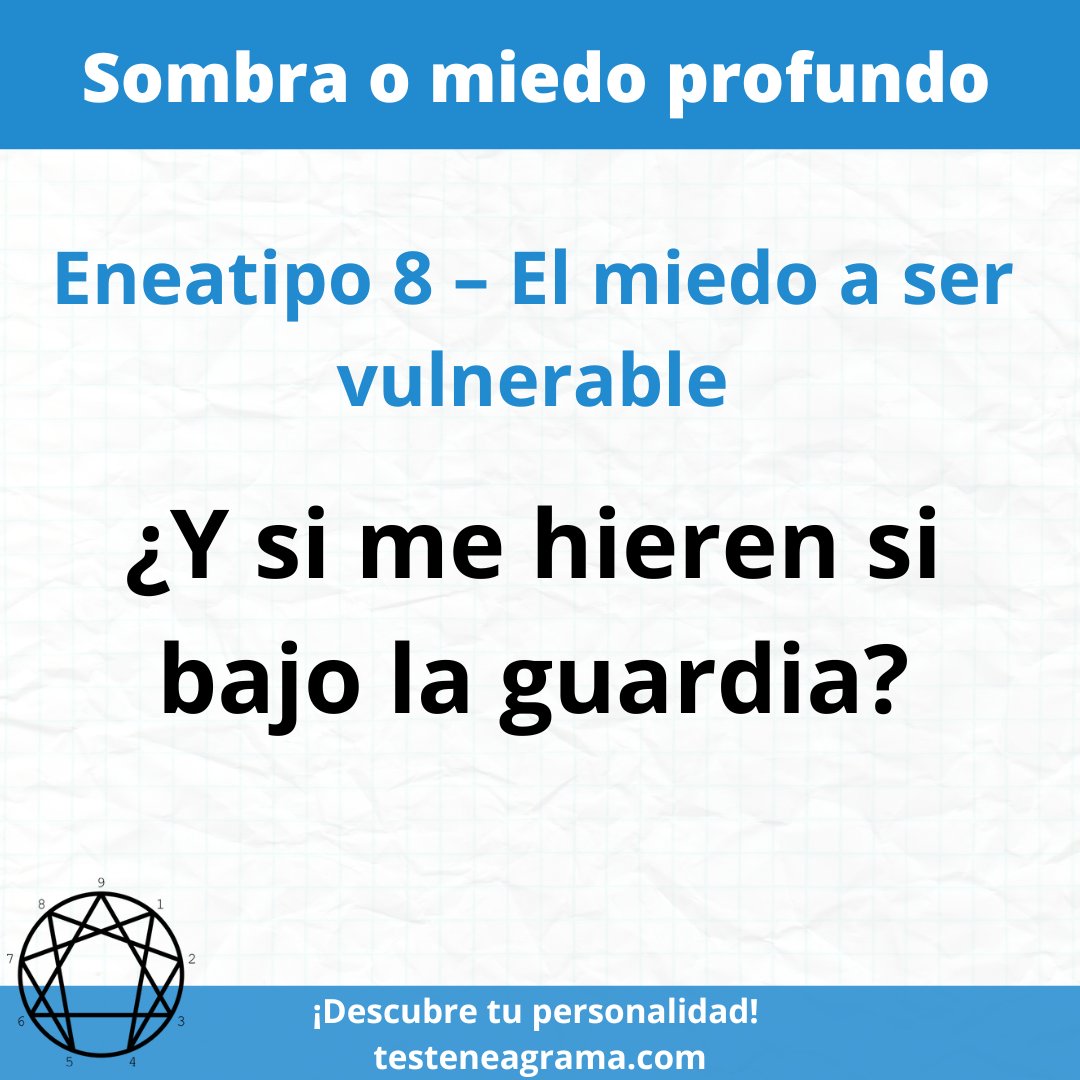 🔥 El Ocho teme perder el control y ser dominado.
Su sombra lo empuja a mostrarse fuerte y desafiante.
La verdadera fortaleza nace cuando se permite sentir y confiar.
#Eneatipo8 #Eneagrama #Vulnerabilidad #FuerzaInterior #Autenticidad