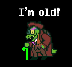 Ink_Ch4n's tweet image. meu novo objetivo na vida é ficar idosa e aleatoriamente em um jantar de família soltar um

"I`m Old!" 

com a vozinha dele  &amp;lt;3