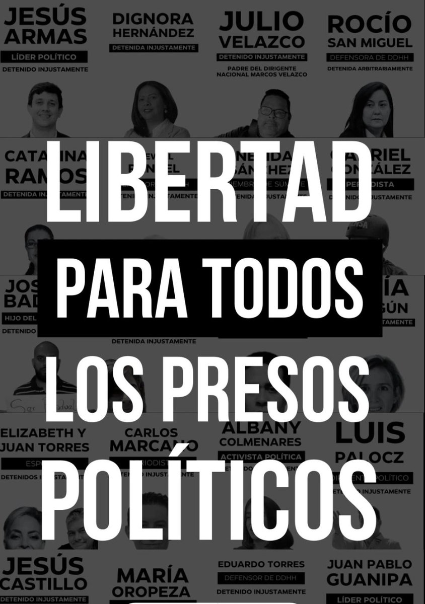 MamaLisVzla's tweet image. Desde hoy y hasta que no quede un solo rehén, debemos mantener en tendencia #LiberenALosPresosPoliticos