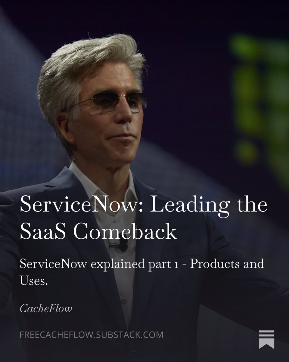 FreeCacheFlow's tweet image. I believe ServiceNow $NOW will lead the resurgence of the SaaS companies. 

As a start, here's what they provide:

open.substack.com/pub/freecachef…
