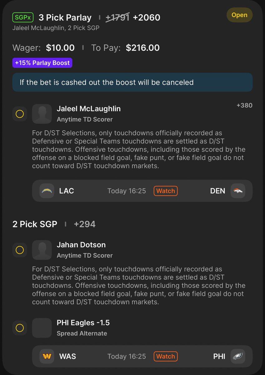 halfbirdhalfman's tweet image. FD NFL Boost &amp;amp; DK SGPx Boost 🦅