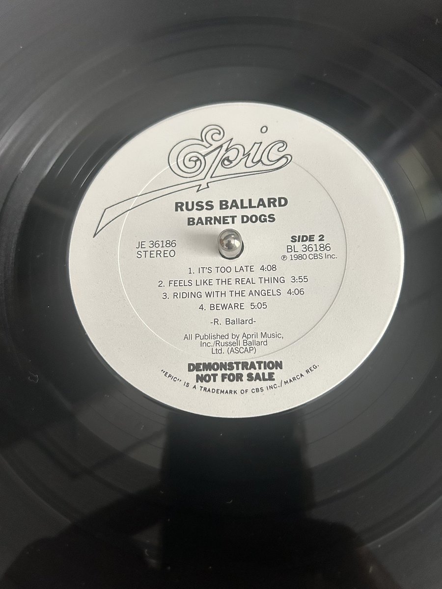 Spinning this gem. I know it’s a promotional copy but the songs on the album itself don’t match the jacket and sleeve.