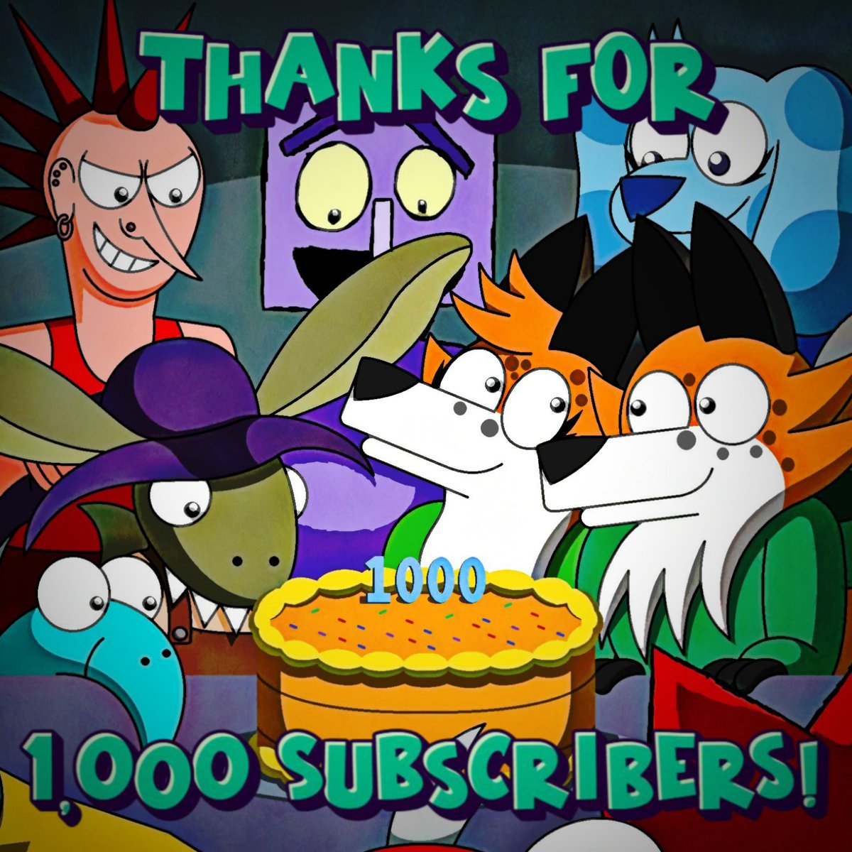 Fantast1cFox's tweet photo. Recently hit 1,000 subscribers on YouTube. Thanks for all, and for more to come!! #animation #cartoon #fox https://t.co/QROvVbvpWk