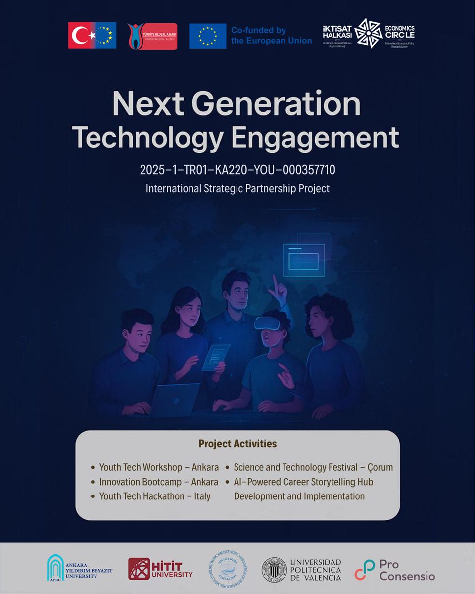 iktisathalkasi's tweet photo. Gençler için yapay zekâ destekli, uluslararası mentorluk ağı kuruyoruz!
NEXTTECH ile gençlerin kariyer yolculuğuna rehberlik edeceğiz! 🚀
#NEXTTECH #ErasmusPlus
Ayrıntılar için:
https://t.co/llqsrD86uX https://t.co/LopAE2qAn2