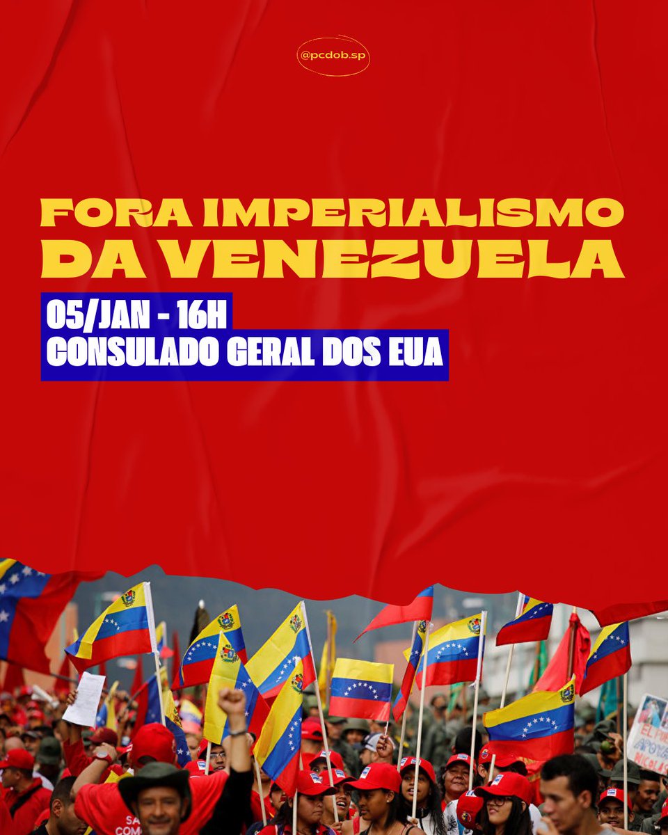 TRUMP, TIRE AS PATAS DA AMÉRICA LATINA!

Segunda-feira (05) é dia nacional de mobilização em defesa do povo venezuelano e contra os ataques imperialistas dos EUA. Mobilize-se!