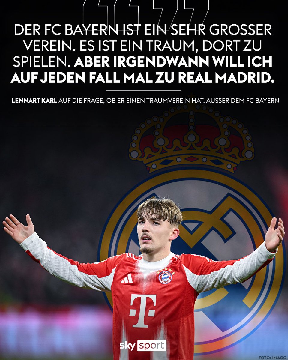 fcbayern_2's tweet image. كارل " بايرن ميونخ نادٍ كبير جدًا، لكن في مرحلة ما أنا بالتأكيد أريد الانضمام إلى ريال مدريد