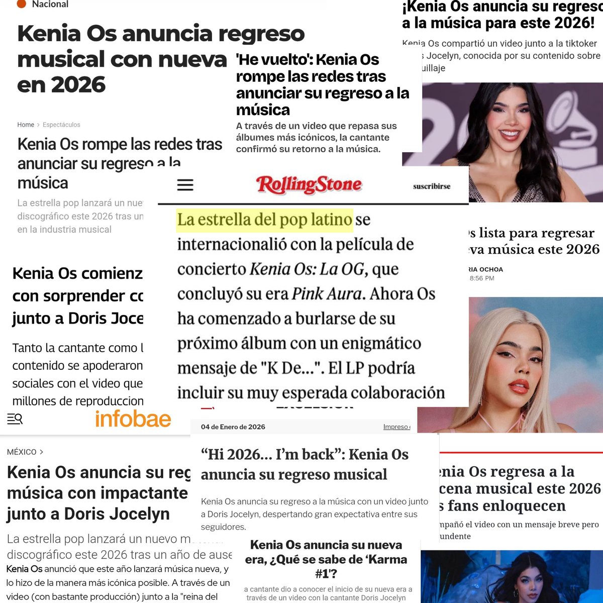 Diversos medios internacionales han destacado a la estrella del pop latino Kenia Os por su próximo álbum, reconocido como uno de los más esperados en la industria musical.