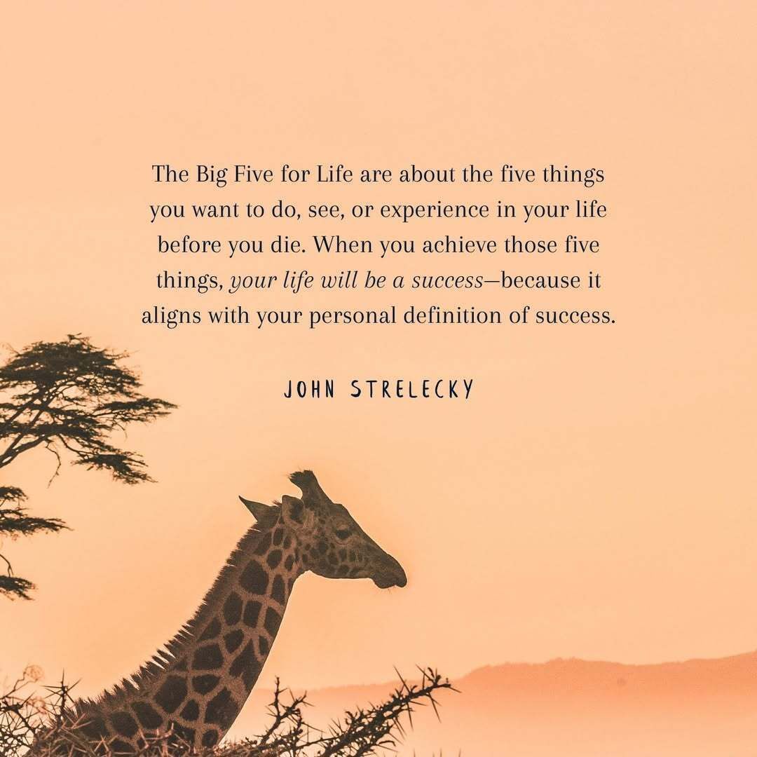 JohnStrelecky's tweet image. ✨ The Big Five for Life isn’t just a book—it’s a compass. It reminds us that success isn’t measured by money or titles, but by whether we spend our days on what truly matters to us. 🌍 

#TheBigFiveForLife #LifePurpose #SuccessOnYourTerms
