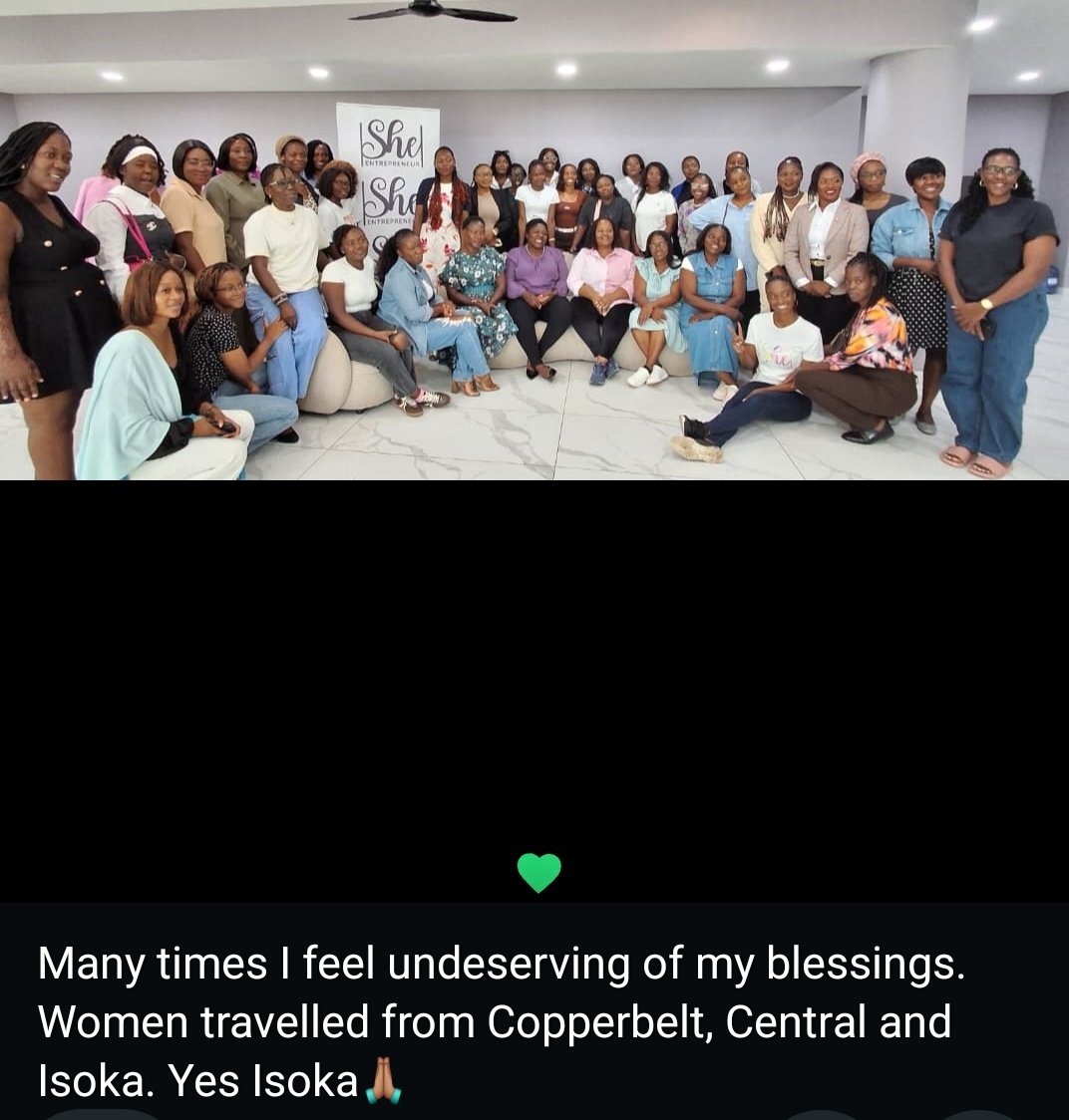 Always so grateful <a href="/SheEntrepreneur/">She Entrepreneur Zambia</a>