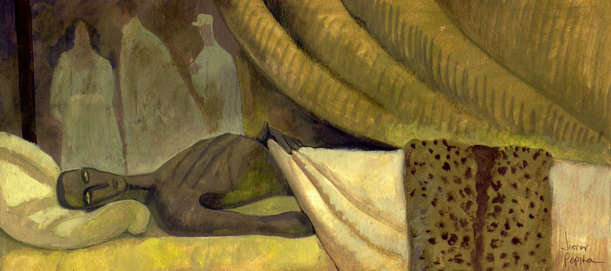 JesterPepita's tweet image. "The smitten hunter"
Gouache, digital editing [oc]