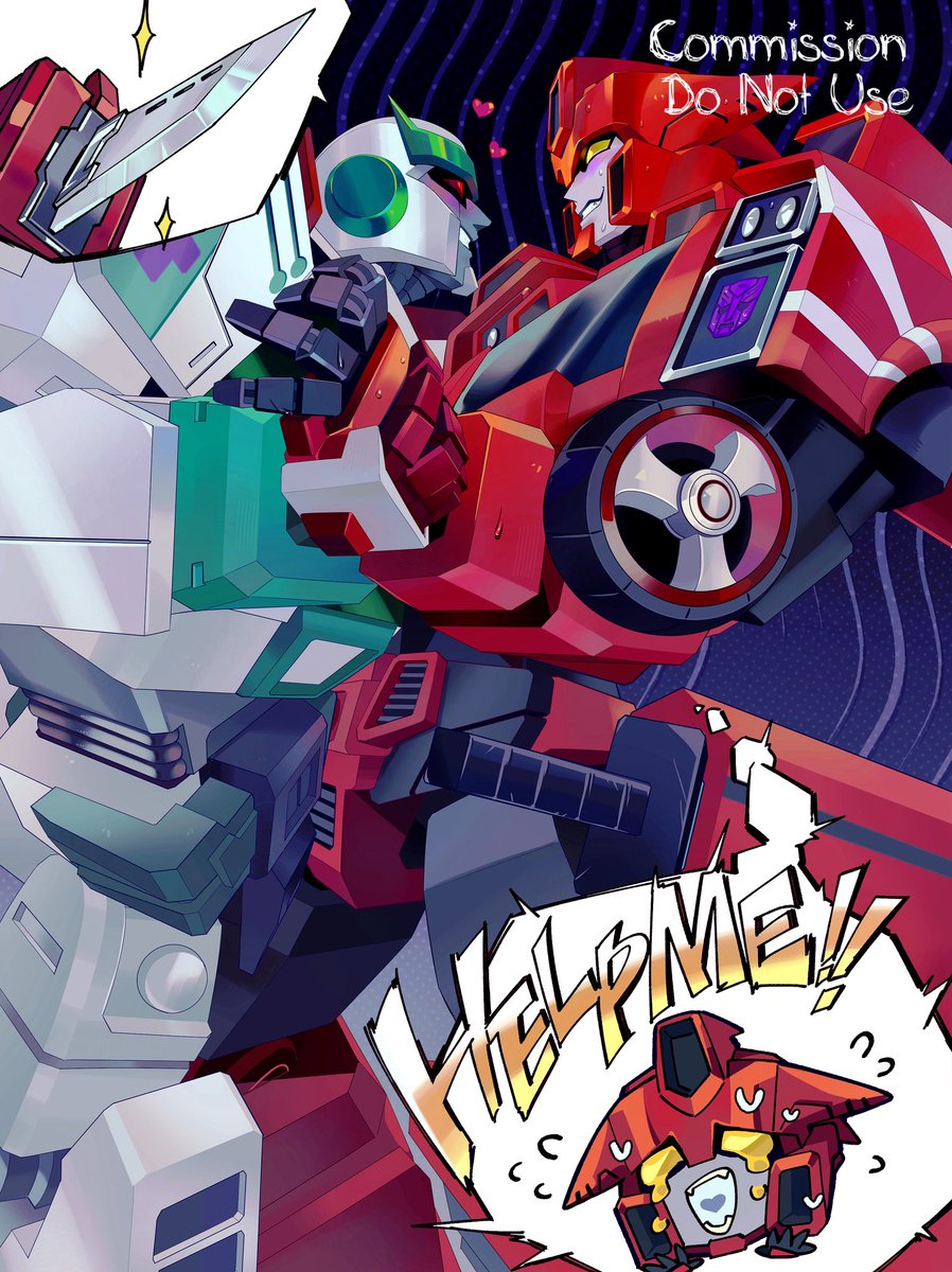 My delusional sg ship I forgot to post here❤️‍🔥
Commission drawn by:<a href="/___030______abs/">국밥</a> 
(Frames are based on FUN publications. Ratchet wants to change Drift’s servo to blade, so Drift panicked🤣🤣
#Dratchet #Transformers