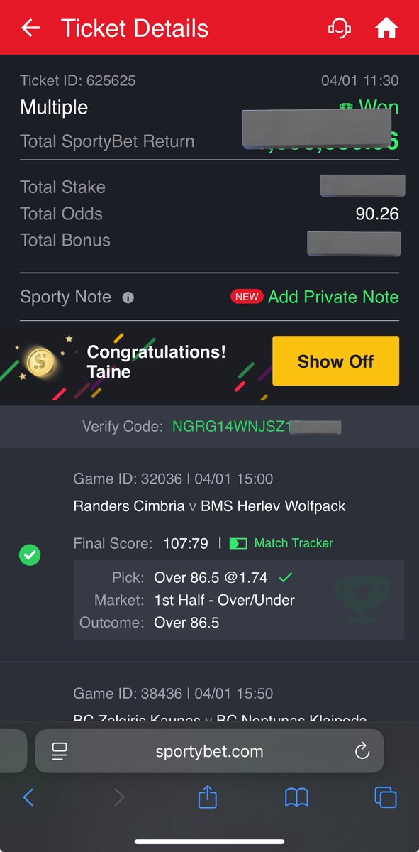 90 ODDS BOOM 💥 🤭
CONGRATULATIONS TO THE WINNERS 
LETS DO MORE 💪💪💪
DROP YOUR WINNING TICKERS HERE ⤵️⤵️