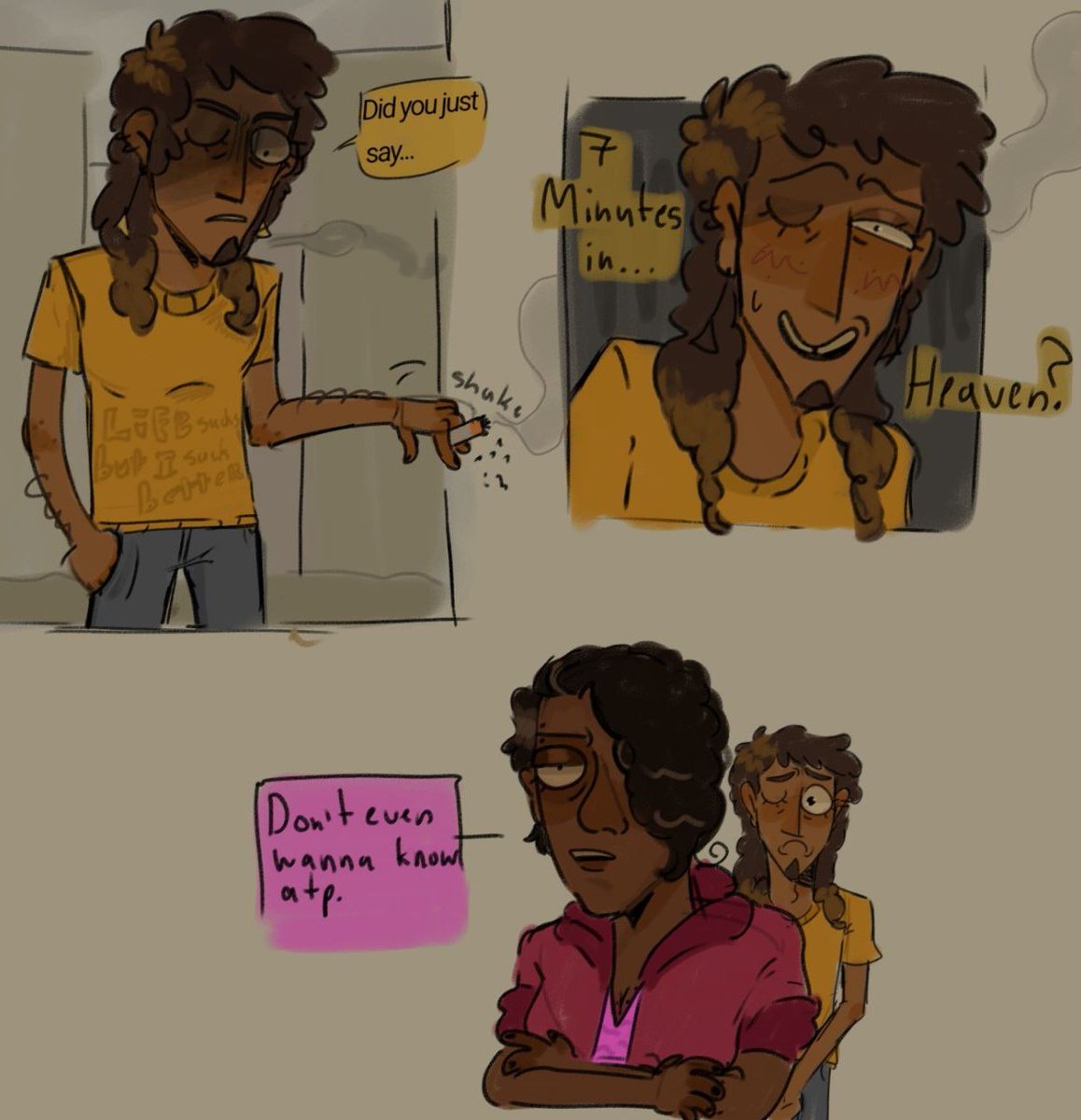anilwaaaa's tweet photo. my billford college au. huzzah. the pink one is pyronica btw
#GravityFalls #billford #BillCipher #Pyronica #AU #comic #art https://t.co/srFjZKSkcQ
