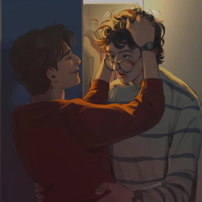 they may have CGI'd it out, but i'll never let the world forget that will byers had an earring in mike's gay little fantasy of him #byler