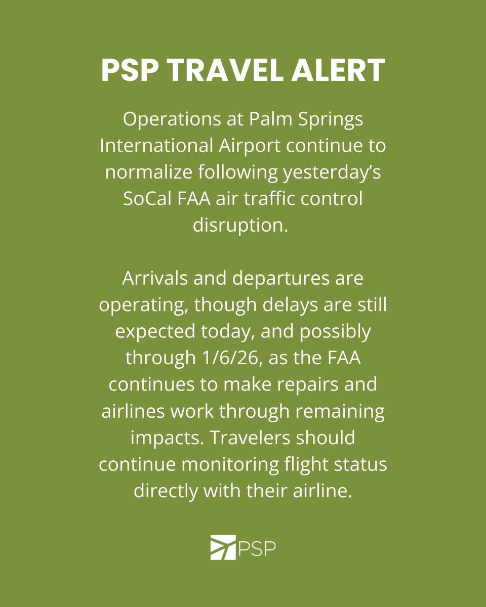 Palm Springs International Airport tweet media
