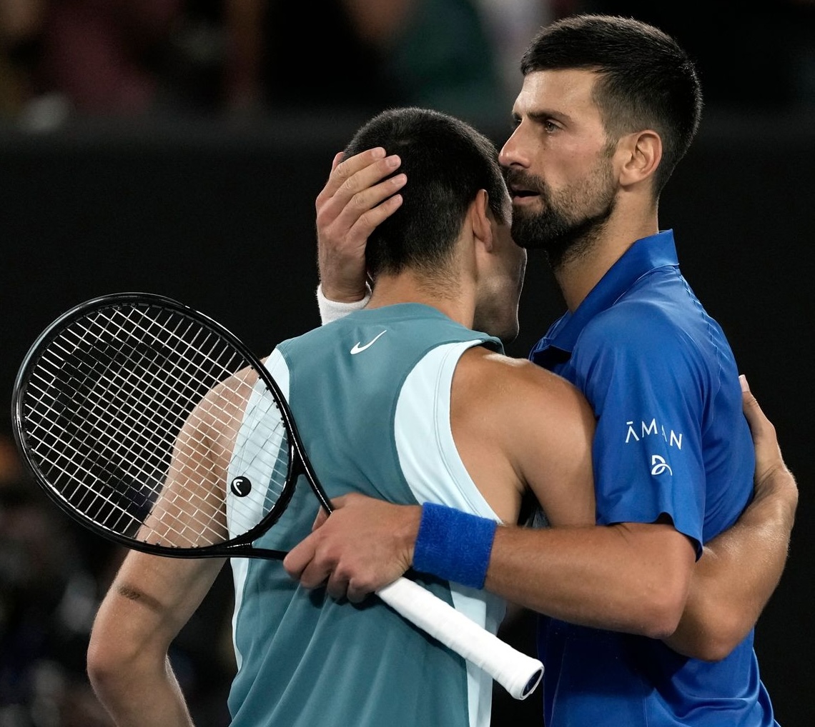 DjokovicFan_'s tweet photo. 🗣️Carlos Alcaraz on Novak Djokovic:

"We all know about Novak the tennis player. What he's achieved is unmatched with all his records. But most importantly, he's an amazing person and he's always there to help young players and everyone else. And that really deserves admiration. He's such a wonderful human being and that's what makes him great."