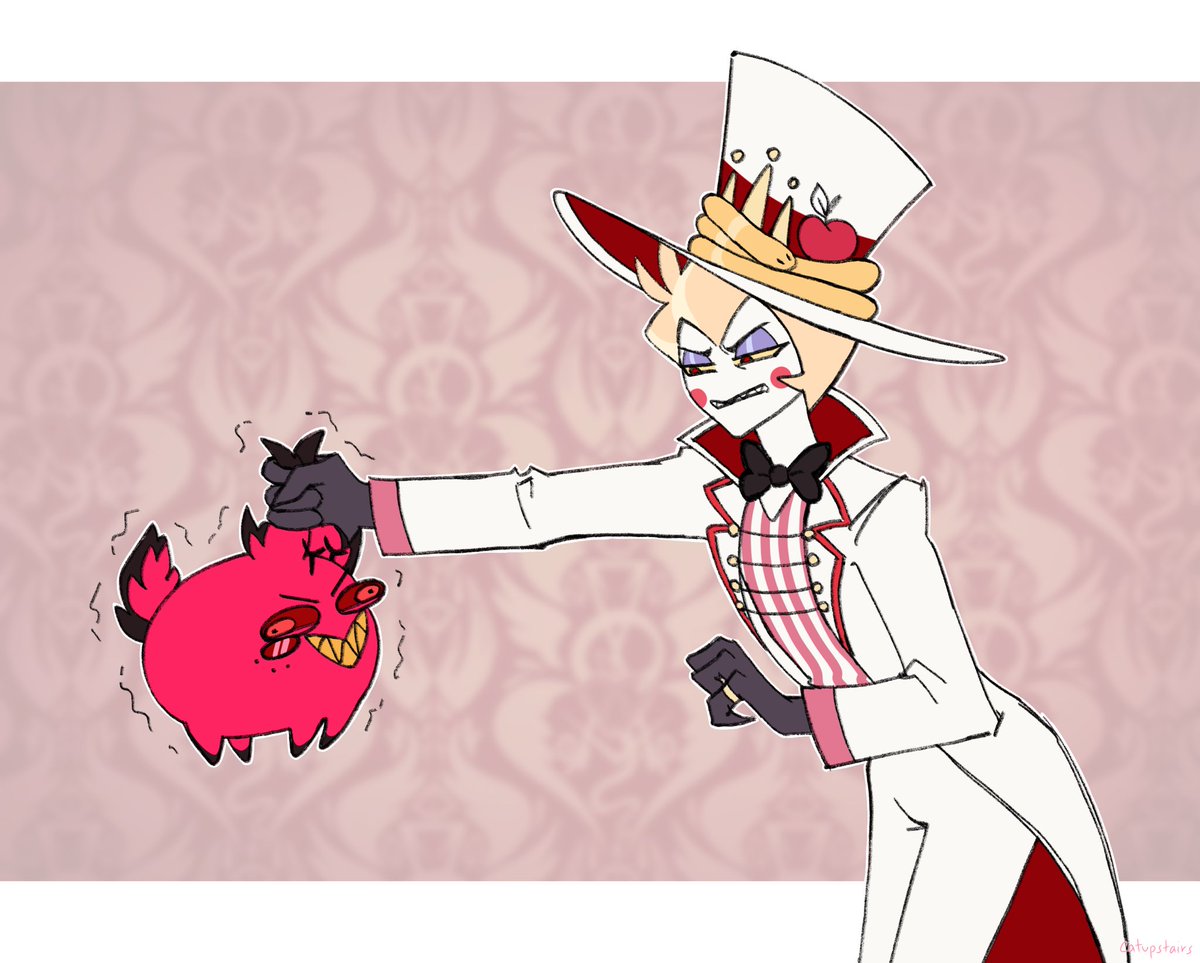 round and no neck #CursedCatAlastor #HazbinHotelLucifer